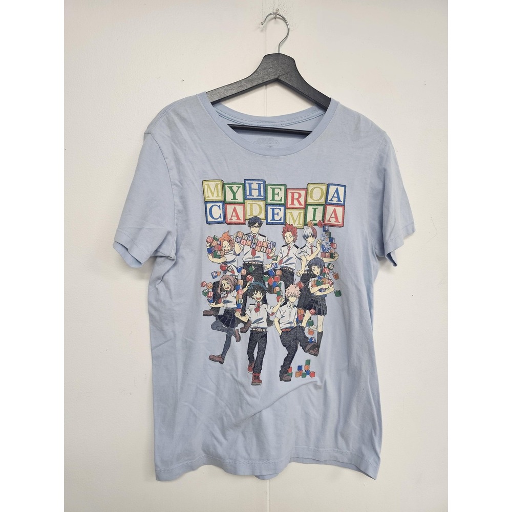 My‎ Hero Academia Shirt Mens Medium Blue Class 1A Anime Graphic Tee T-Shirt